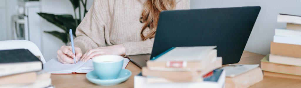 Flexible working space - a person working at home