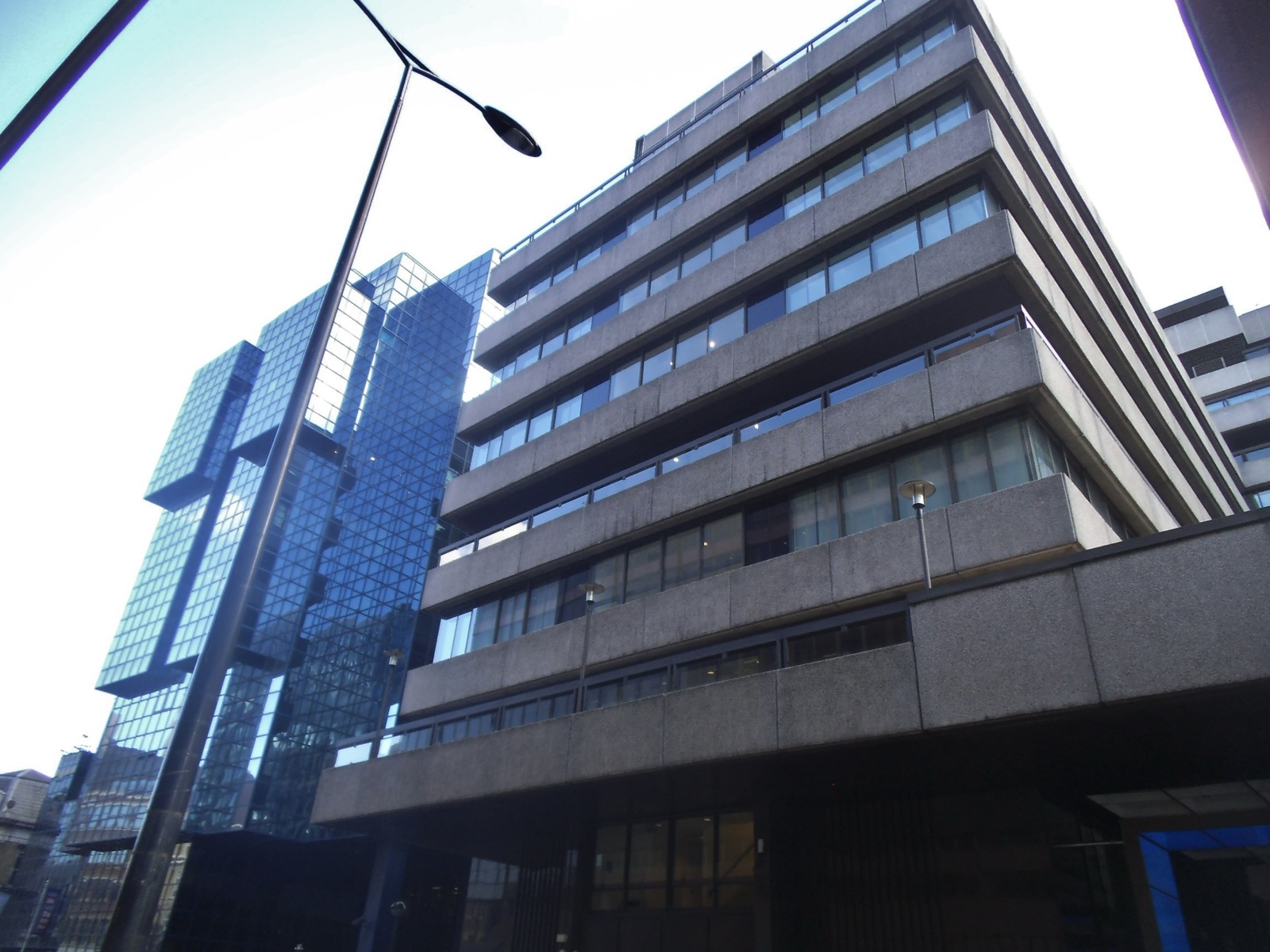 Concrete and glass office blocks on Lower Thames Street in the City of London